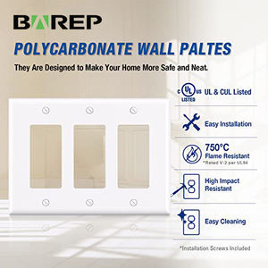 बेरेप लिस्ट <span class=keywords><strong>3</strong></span>-गिरोह सजावट दीवार प्लेट मानक आकार विद्युत आउटलेट रिसेप्कल कवर और स्विच प्लेटें - Product Image 3