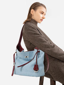 New casual <b>handbag</b> with polyester <b>pearl</b> decoration and retro style women's shoulder bag - Product Image 3