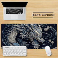 Tapis de souris de jeu RGB FYX Stock, tapis de bureau étendu LED 800x300x3mm, grand tapis de souris pour clavier, antidérapant