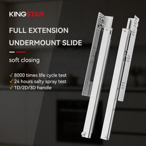 3D Adjustable Soft Closing Mount <strong>Drawer</strong> <strong>Slides</strong> Telescopic <strong>Rails</strong> Undermount Concealed <strong>Drawer</strong> <strong>Slide</strong> For Dining - Product Image 2