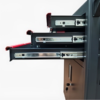 Armoire à outils roulante robuste à 3 tiroirs avec grande porte double et rangement mobile pour garage et atelier