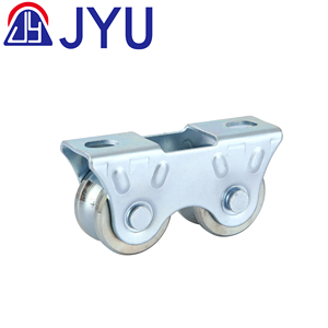 Roue de porte coulissante <span class=keywords><strong>en</strong></span> acier zingué à la mode, accessoires de rouleaux <span class=keywords><strong>en</strong></span> alliage durables <span class=keywords><strong>pour</strong></span> l'installation de porte, montage à vis - Product Image 4