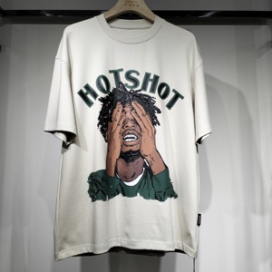 T-shirt décontracté à manches courtes pour homme RoughPlay Madness, 100 % coton tricoté, 300 grammes, coupe classique, impression numérique vierge - Product Image 5
