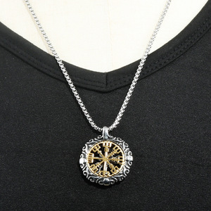 Stainless Steel <b>Cross</b> Pendant Two-tone Geometric Design For Men And Women Fashion Necklace 280760 - Product Image 3