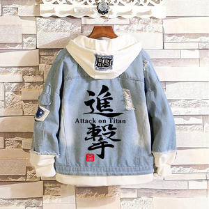 Chaqueta <span class=keywords><strong>de</strong></span> Mezclilla Unisex <span class=keywords><strong>de</strong></span> Poliéster <span class=keywords><strong>de</strong></span> Demon Slayer, Chaqueta <span class=keywords><strong>de</strong></span> Cosplay del Regimiento Scout, Sudadera con Capucha <span class=keywords><strong>de</strong></span> Eren Jaeger, Chaqueta Trucker para Hombre - Product Image 4