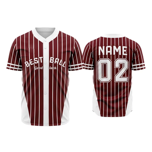 カスタムブランク野球ジャージー,工場卸売若者と大人のボタンダウン - Product Image 4