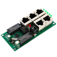 OEM ODM SWF504 Modul Switch Port Jaringan Vertikal 5-port 100Mbps Motherboard PCBA Kecil