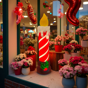 Candele Natalizie Decorative con Albero, Babbo Natale e Pupazzo di Neve, Regalo Artigianale per Decorazioni Natalizie - Product Image 1