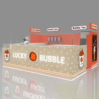 Comptoir de boissons chaudes et froides, glaces, en-cas, bar à thé au lait, comptoir d'exploitation, centres commerciaux, vitrine de présentation, marque personnalisée PN