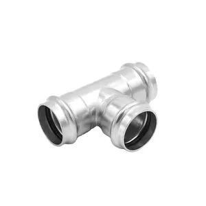 Seerein Pressfittings V-Contour/Profile Equal Tee/Standard DIN GB JIS/Stainless steel Pipe