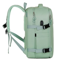 Sac à dos pour ordinateur portable avec fermeture éclair, en tissu Oxford, durable, pour affaires, réduction de la charge, voyage en avion, capacité 20-39L