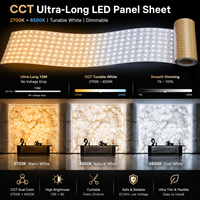 Feuille de rétroéclairage LED flexible SMD2835 1000mm DC24V découpable, dimmable, CRI 90 élevé, panneau lumineux pour quartz, marbre, onyx
