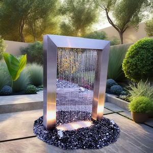 Garden Stainless Steel Rain <b>Shower</b> Waterfall Feature Metal Crafts Fountain - Product Image 6