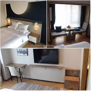 Economy Modern Hotel Bedroom Furniture Set Complete King <b>Queen</b> <b>Bed</b> <b>Frame</b> With Headboard Nightstand TV Cabinet Desk & Side Table - Product Image 6