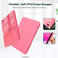 Pour iPad (A16) 11 pouces 11e génération 2025 10e génération 10,9 pouces Housse de tablette transparente en PU antichoc avec porte-stylet