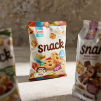 Sacs en papier kraft biodégradable Mylar imprimés sur mesure, qualité alimentaire, pour chips de pommes de terre, emballage alimentaire, sachet refermable debout