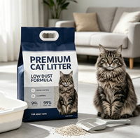 Sac Doypack avec poignée de transport en plastique laminé blanc mat 12LBS 20LBS, anti-odeur, impression personnalisée, pour litière pour chat et emballage en gros pour animaux de compagnie