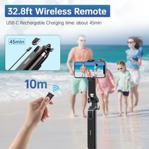 Ulanzi MA09 1,8 m Selfie Stick trípode <span class=keywords><strong>para</strong></span> <span class=keywords><strong>iPhone</strong></span> 16 15 <span class=keywords><strong>14</strong></span> 13 <span class=keywords><strong>Pro</strong></span> <span class=keywords><strong>Max</strong></span> Android teléfono con Control remoto soporte de cabeza de bola panorámica - Product Image 5