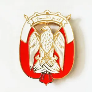 De gros falcon aigle-Badge Abu Dhabi falcon, emblème de voiture en plaqué métal, or argent, noir, en stock, 20 pièces