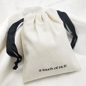 10*15cm Reusable White Cotton Linen Shaver Scraper Packing <b>Dust</b> <b>Bag</b> Custom Logo Printed Gift Storage Cotton Muslin Pouch - Product Image 5