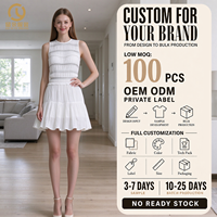 Fabricant de vêtements sur mesure de haute qualité OEM ODM, fournisseur de robes mini moulantes écologiques à marque privée pour tenues décontractées et de bureau