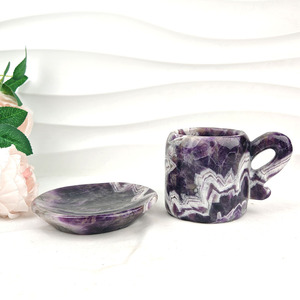 Nuovo Prodotto Set di Tazze in Cristallo Artigianale Ametista Naturale Fatta a Mano Regali in Cristallo per Decorazione - Product Image 3