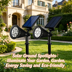 Nouvelle Lampe Solaire Extérieure à LED 6000K Lumière du Jour, Indice de Protection IP44, Angle de Faisceau 45°, à Piquer dans le Sol, Autonomie 6-8 Heures, Éclairage de Jardin - Product Image 1