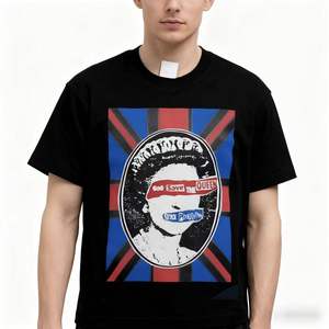 Футболка Sex Pistols God Save the Queen с изображением флага Великобритании, панк-рок, мужская, белая, хлопковая, с коротким рукавом, круглым вырезом, с графическим принтом, для любителей музыки - Product Image 1