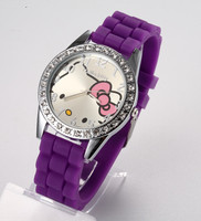 Montre de plongée de mode de luxe Allston Platinum Band Hellokitty Montres cadeaux avec alarme Moniteur de fréquence cardiaque Calendrier perpétuel