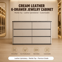 Lemari Perhiasan Kayu Lapis Modern Ramah Lingkungan Buatan Tangan dengan Finishing Cat Bakar, Desain Berdiri Sendiri untuk Interior Ritel