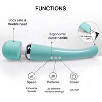 Baguette de massage personnelle haute performance, 20 modes de vibration et 8 vitesses, stimulateur de clitoris, entrepôt américain