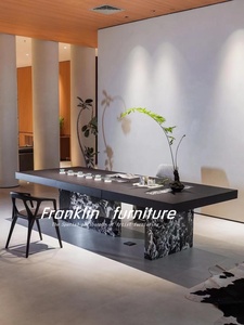 Truyền thống bằng đá cẩm thạch bàn ăn Antique hình chữ nhật thiết kế 4 chỗ bền Đồ nội thất nhà - Product Image 3