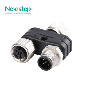 Connecteur Y-Splitter M12 en laiton étanche IP67, 5 broches, codage A, 1 femelle 2 femelles, <span class=keywords><strong>4A</strong></span> 60V pour capteur automobile et industriel - Product Image 2