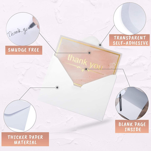 Myway <span class=keywords><strong>2025</strong></span> giá thấp 4x6in cá nhân Cảm ơn bạn Thẻ Thiết kế độc đáo đám cưới Cảm ơn bạn thẻ với phong bì cho quà tặng chúc mừng - Product Image 5