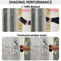 Rideaux occultants en marbre DaiRui 2 panneaux + Voile translucide 2 panneaux Ensemble de rideaux thermiques pour chambre à coucher Salon