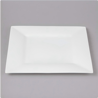 Assiettes carrées blanches en céramique, prix direct usine, ensembles de vaisselle de luxe en porcelaine fine, vaisselle moderne