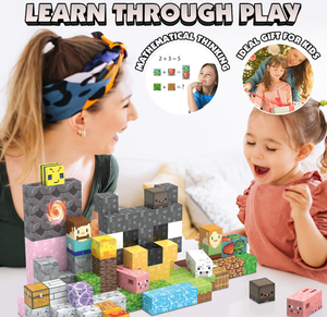 Bloques de Construcción Magnéticos Montessori 120 Piezas, Juguetes Sensoriales Apilables de Cerdito y Perro Héroe para Niñas y Niños de 14 Años en Adelante - Product Image 4