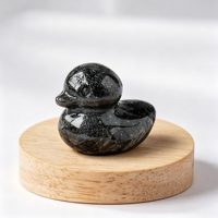 Sculpture de canard en cristal naturel, figurine animale en pierre précieuse pour cadeau éducatif pour enfants, spécimen minéral pour décoration intérieure