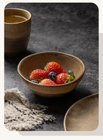 Service de vaisselle rétro de luxe léger en céramique, compatible micro-ondes, combinaison bol, assiette, tasse, pour la maison et le restaurant, style Wabi-sabi rustique