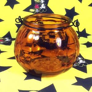 Đế nến tealight hình bí ngô màu nâu có tay cầm, có thể tái sử dụng, trang trí nhà cửa Halloween - Product Image 5