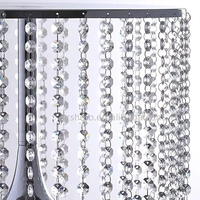Support à gâteau de mariage moderne pour table de desserts avec pendentifs en cristal argenté, construction métallique, plateau de présentation de cupcakes de haute qualité