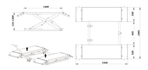 Gunting bergerak mesin angkat garasi mobil pengangkat kerekan listrik penggunaan toko otomatis seluler - Product Image 6
