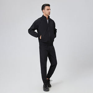 Tweny8 קידום מותג באיכות גבוהה מלאי חליפה להגדיר גברים ניילון שחור ספורט בגדי טרנינג רגיל - Product Image 3