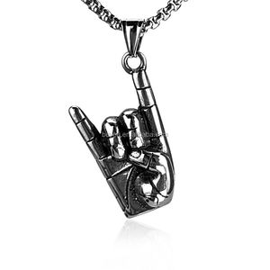 Collar con Colgante de Símbolos de Manos de Fraternidad Griega Divina 9 de Acero Inoxidable 316L Phi Beta Sigma para Hombres - Product Image 1