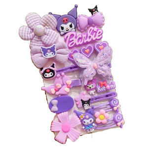 Barrettes et attaches pour cheveux en résine artisanale Kuromi pour enfants, mignonnes, 5 cm, décoration pour cheveux pour filles, cadeau de fête - Product Image 5