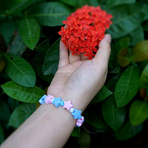 Clay Beads Rose-Team WingArt DIY You Own Cute Beautiful Pink Love Star Bead Bracelet Kit - Product Image 5