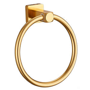 Ensemble de salle de bain élégant en acier inoxydable doré, 7 pièces, barre porte-serviettes dorée champagne, montage mural, prévention de la corrosion, accessoires de salle de bain - Product Image 3