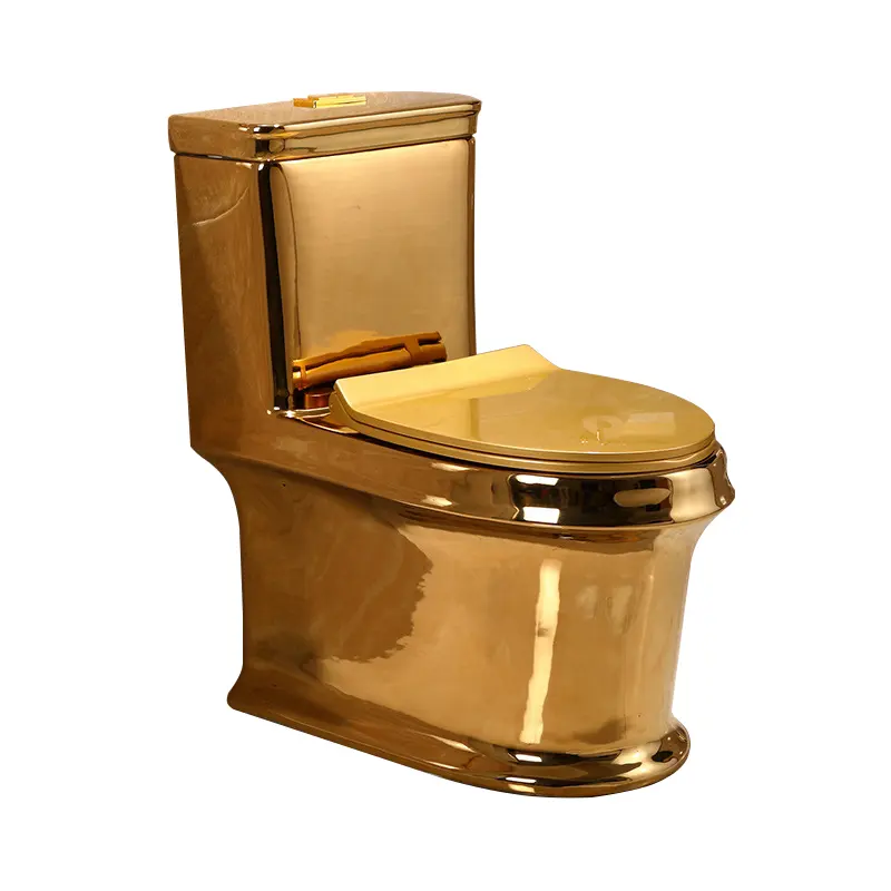 WDSI Bad Sanitär keramik goldene Farbe Toilette Gold WC vergoldete Toilette Gold Toilette galvani siert
