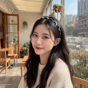 Vendita calda di tendenza Vintage fatto a mano accessori per capelli di perle per le donne 5cm materiale PC per la decorazione dei capelli per le ragazze - Product Image 3