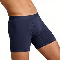 Sous-vêtements chinois en modal pour hommes, doux, respectueux de la peau, respirants, anti-humidité, sans étiquette, taille élastique, confort toute la journée